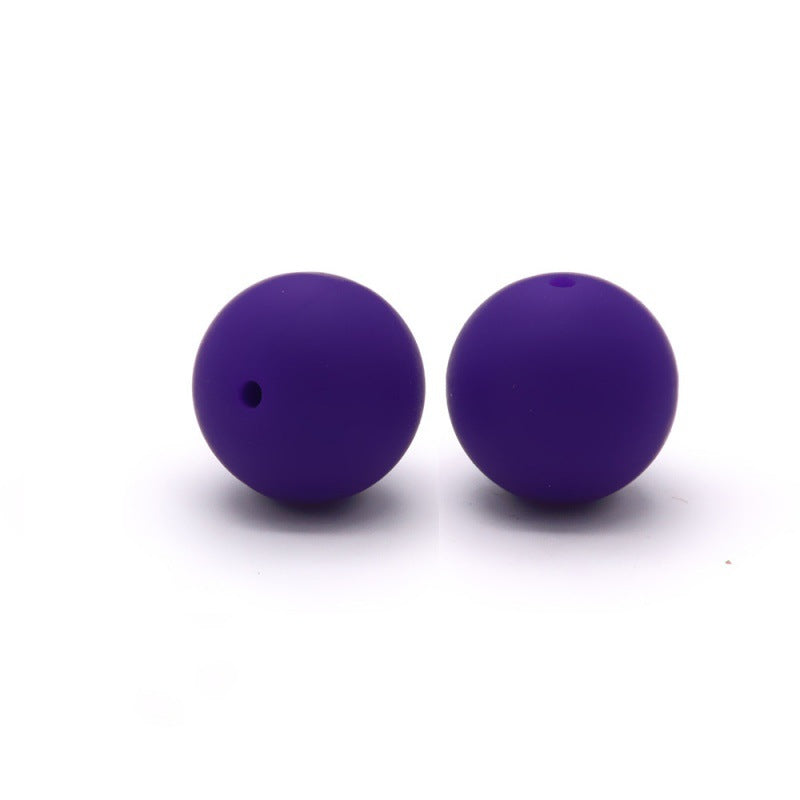 Cuentas de color de dulces de Silicone de 100 piezas al por mayor de 15 mm